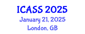 International Conference on Anthropological and Sociological Sciences (ICASS) January 21, 2025 - London, United Kingdom