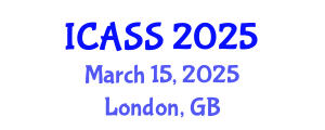 International Conference on Anthropological and Sociological Sciences (ICASS) March 15, 2025 - London, United Kingdom