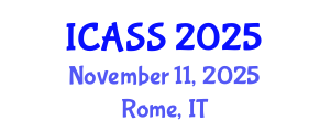 International Conference on Anthropological and Sociological Sciences (ICASS) November 11, 2025 - Rome, Italy