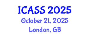 International Conference on Anthropological and Sociological Sciences (ICASS) October 21, 2025 - London, United Kingdom