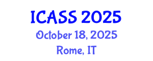 International Conference on Anthropological and Sociological Sciences (ICASS) October 18, 2025 - Rome, Italy