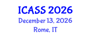 International Conference on Anthropological and Sociological Sciences (ICASS) December 13, 2026 - Rome, Italy International Conference on Anthropological and Sociological Sciences (ICASS) December 13, 2026 - Rome, Italy