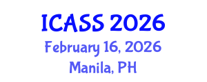 International Conference on Anthropological and Sociological Sciences (ICASS) February 16, 2026 - Manila, Philippines International Conference on Anthropological and Sociological Sciences (ICASS) February 16, 2026 - Manila, Philippines