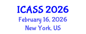 International Conference on Anthropological and Sociological Sciences (ICASS) February 16, 2026 - New York, United States International Conference on Anthropological and Sociological Sciences (ICASS) February 16, 2026 - New York, United States