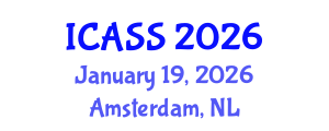 International Conference on Anthropological and Sociological Sciences (ICASS) January 19, 2026 - Amsterdam, Netherlands International Conference on Anthropological and Sociological Sciences (ICASS) January 19, 2026 - Amsterdam, Netherlands
