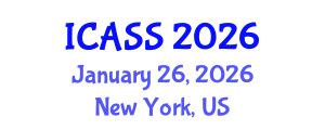 International Conference on Anthropological and Sociological Sciences (ICASS) January 26, 2026 - New York, United States International Conference on Anthropological and Sociological Sciences (ICASS) January 26, 2026 - New York, United States