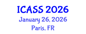 International Conference on Anthropological and Sociological Sciences (ICASS) January 26, 2026 - Paris, France International Conference on Anthropological and Sociological Sciences (ICASS) January 26, 2026 - Paris, France
