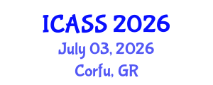 International Conference on Anthropological and Sociological Sciences (ICASS) July 03, 2026 - Corfu, Greece International Conference on Anthropological and Sociological Sciences (ICASS) July 03, 2026 - Corfu, Greece