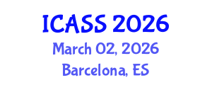 International Conference on Anthropological and Sociological Sciences (ICASS) March 02, 2026 - Barcelona, Spain International Conference on Anthropological and Sociological Sciences (ICASS) March 02, 2026 - Barcelona, Spain