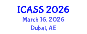 International Conference on Anthropological and Sociological Sciences (ICASS) March 16, 2026 - Dubai, United Arab Emirates International Conference on Anthropological and Sociological Sciences (ICASS) March 16, 2026 - Dubai, United Arab Emirates
