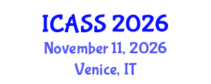 International Conference on Anthropological and Sociological Sciences (ICASS) November 11, 2026 - Venice, Italy International Conference on Anthropological and Sociological Sciences (ICASS) November 11, 2026 - Venice, Italy