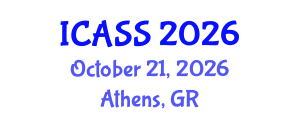 International Conference on Anthropological and Sociological Sciences (ICASS) October 21, 2026 - Athens, Greece International Conference on Anthropological and Sociological Sciences (ICASS) October 21, 2026 - Athens, Greece