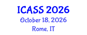 International Conference on Anthropological and Sociological Sciences (ICASS) October 18, 2026 - Rome, Italy International Conference on Anthropological and Sociological Sciences (ICASS) October 18, 2026 - Rome, Italy