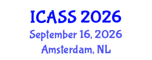 International Conference on Anthropological and Sociological Sciences (ICASS) September 16, 2026 - Amsterdam, Netherlands International Conference on Anthropological and Sociological Sciences (ICASS) September 16, 2026 - Amsterdam, Netherlands