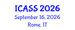 International Conference on Anthropological and Sociological Sciences (ICASS) September 16, 2026 - Rome, Italy International Conference on Anthropological and Sociological Sciences (ICASS) September 16, 2026 - Rome, Italy