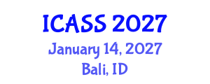 International Conference on Anthropological and Sociological Sciences (ICASS) January 14, 2027 - Bali, Indonesia International Conference on Anthropological and Sociological Sciences (ICASS) January 14, 2027 - Bali, Indonesia