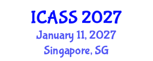International Conference on Anthropological and Sociological Sciences (ICASS) January 11, 2027 - Singapore, Singapore International Conference on Anthropological and Sociological Sciences (ICASS) January 11, 2027 - Singapore, Singapore