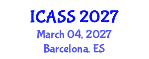 International Conference on Anthropological and Sociological Sciences (ICASS) March 04, 2027 - Barcelona, Spain International Conference on Anthropological and Sociological Sciences (ICASS) March 04, 2027 - Barcelona, Spain