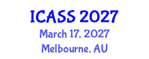 International Conference on Anthropological and Sociological Sciences (ICASS) March 17, 2027 - Melbourne, Australia International Conference on Anthropological and Sociological Sciences (ICASS) March 17, 2027 - Melbourne, Australia