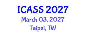 International Conference on Anthropological and Sociological Sciences (ICASS) March 03, 2027 - Taipei, Taiwan International Conference on Anthropological and Sociological Sciences (ICASS) March 03, 2027 - Taipei, Taiwan