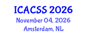 International Conference on Anthropological, Cultural and Sociological Studies (ICACSS) November 04, 2026 - Amsterdam, Netherlands