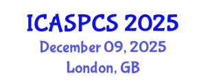 International Conference on Anthropology, Sociology, Political and Communication Science (ICASPCS) December 09, 2025 - London, United Kingdom