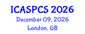 International Conference on Anthropology, Sociology, Political and Communication Science (ICASPCS) December 09, 2026 - London, United Kingdom International Conference on Anthropology, Sociology, Political and Communication Science (ICASPCS) December 09, 2026 - London, United Kingdom