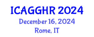 International Conference on Anti-Corruption, Good Governance and Human Rights (ICAGGHR) December 16, 2024 - Rome, Italy