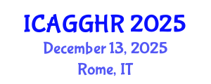 International Conference on Anti-Corruption, Good Governance and Human Rights (ICAGGHR) December 13, 2025 - Rome, Italy