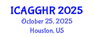 International Conference on Anti-Corruption, Good Governance and Human Rights (ICAGGHR) October 25, 2025 - Houston, United States