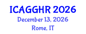 International Conference on Anti-Corruption, Good Governance and Human Rights (ICAGGHR) December 13, 2026 - Rome, Italy