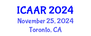 International Conference on Antibiotics and Antibiotic Resistance (ICAAR) November 25, 2024 - Toronto, Canada