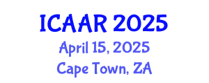 International Conference on Antibiotics and Antibiotic Resistance (ICAAR) April 15, 2025 - Cape Town, South Africa