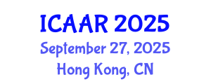 International Conference on Antibiotics and Antibiotic Resistance (ICAAR) September 27, 2025 - Hong Kong, China