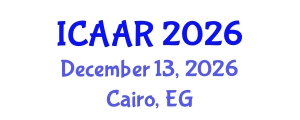 International Conference on Antibiotics and Antibiotic Resistance (ICAAR) December 13, 2026 - Cairo, Egypt International Conference on Antibiotics and Antibiotic Resistance (ICAAR) December 13, 2026 - Cairo, Egypt