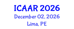 International Conference on Antibiotics and Antibiotic Resistance (ICAAR) December 02, 2026 - Lima, Peru International Conference on Antibiotics and Antibiotic Resistance (ICAAR) December 02, 2026 - Lima, Peru