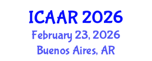 International Conference on Antibiotics and Antibiotic Resistance (ICAAR) February 23, 2026 - Buenos Aires, Argentina International Conference on Antibiotics and Antibiotic Resistance (ICAAR) February 23, 2026 - Buenos Aires, Argentina