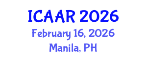 International Conference on Antibiotics and Antibiotic Resistance (ICAAR) February 16, 2026 - Manila, Philippines International Conference on Antibiotics and Antibiotic Resistance (ICAAR) February 16, 2026 - Manila, Philippines