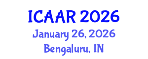 International Conference on Antibiotics and Antibiotic Resistance (ICAAR) January 26, 2026 - Bengaluru, India International Conference on Antibiotics and Antibiotic Resistance (ICAAR) January 26, 2026 - Bengaluru, India