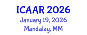 International Conference on Antibiotics and Antibiotic Resistance (ICAAR) January 19, 2026 - Mandalay, Myanmar International Conference on Antibiotics and Antibiotic Resistance (ICAAR) January 19, 2026 - Mandalay, Myanmar