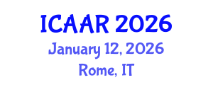 International Conference on Antibiotics and Antibiotic Resistance (ICAAR) January 12, 2026 - Rome, Italy International Conference on Antibiotics and Antibiotic Resistance (ICAAR) January 12, 2026 - Rome, Italy