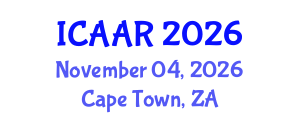 International Conference on Antibiotics and Antibiotic Resistance (ICAAR) November 04, 2026 - Cape Town, South Africa International Conference on Antibiotics and Antibiotic Resistance (ICAAR) November 04, 2026 - Cape Town, South Africa