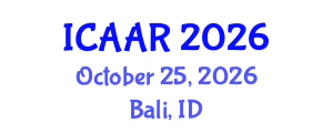 International Conference on Antibiotics and Antibiotic Resistance (ICAAR) October 25, 2026 - Bali, Indonesia International Conference on Antibiotics and Antibiotic Resistance (ICAAR) October 25, 2026 - Bali, Indonesia
