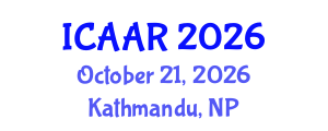 International Conference on Antibiotics and Antibiotic Resistance (ICAAR) October 21, 2026 - Kathmandu, Nepal International Conference on Antibiotics and Antibiotic Resistance (ICAAR) October 21, 2026 - Kathmandu, Nepal