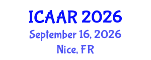 International Conference on Antibiotics and Antibiotic Resistance (ICAAR) September 16, 2026 - Nice, France International Conference on Antibiotics and Antibiotic Resistance (ICAAR) September 16, 2026 - Nice, France