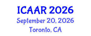 International Conference on Antibiotics and Antibiotic Resistance (ICAAR) September 20, 2026 - Toronto, Canada International Conference on Antibiotics and Antibiotic Resistance (ICAAR) September 20, 2026 - Toronto, Canada