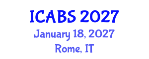 International Conference on Applications of Building Simulation (ICABS) January 18, 2027 - Rome, Italy International Conference on Applications of Building Simulation (ICABS) January 18, 2027 - Rome, Italy