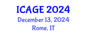 International Conference on Applications of Geomatics Engineering (ICAGE) December 13, 2024 - Rome, Italy