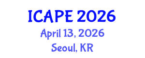 International Conference on Applications of Polymer Engineering (ICAPE) April 13, 2026 - Seoul, Republic of Korea International Conference on Applications of Polymer Engineering (ICAPE) April 13, 2026 - Seoul, Republic of Korea