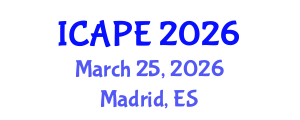 International Conference on Applications of Polymer Engineering (ICAPE) March 25, 2026 - Madrid, Spain